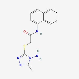 2-[(4-amino-5-methyl-4H-1,2,4-triazol-3-yl)sulfanyl]-N-(naphthalen-1-yl)acetamide