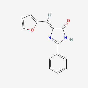 molecular formula C14H10N2O2 B11077577 (5Z)-5-(furan-2-ylmethylidene)-2-phenyl-3,5-dihydro-4H-imidazol-4-one 