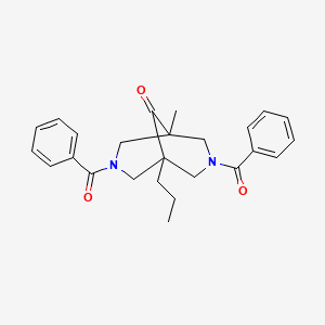 3,7-Dibenzoyl-1-methyl-5-propyl-3,7-diazabicyclo[3.3.1]nonan-9-one