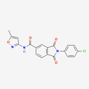 2-(4-chlorophenyl)-N-(5-methyl-1,2-oxazol-3-yl)-1,3-dioxo-2,3-dihydro-1H-isoindole-5-carboxamide