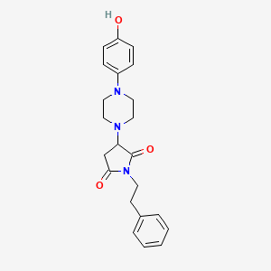 3-[4-(4-Hydroxyphenyl)piperazin-1-yl]-1-(2-phenylethyl)pyrrolidine-2,5-dione