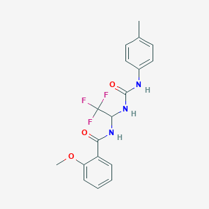 2-methoxy-N-(2,2,2-trifluoro-1-{[(4-methylphenyl)carbamoyl]amino}ethyl)benzamide