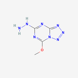 molecular formula C4H6N8O B11077658 (7-Methoxy-tetrazolo[1,5-a][1,3,5]triazin-5-yl)-hydrazine 