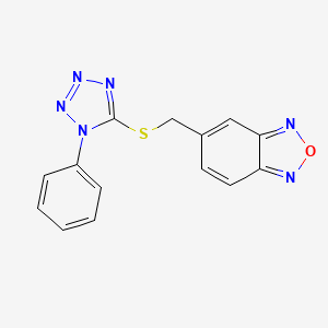 5-{[(1-phenyl-1H-tetrazol-5-yl)sulfanyl]methyl}-2,1,3-benzoxadiazole