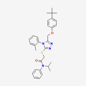 2-((5-((4-(tert-Butyl)phenoxy)methyl)-4-(o-tolyl)-4H-1,2,4-triazol-3-yl)thio)-N-isopropyl-N-phenylacetamide