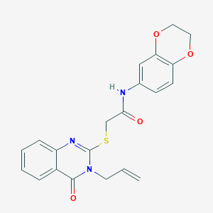 2-[(3-Allyl-4-oxo-3,4-dihydro-2-quinazolinyl)sulfanyl]-N-(2,3-dihydro-1,4-benzodioxin-6-YL)acetamide