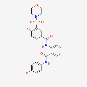 N-{2-[(4-methoxyphenyl)carbamoyl]phenyl}-4-methyl-3-(morpholin-4-ylsulfonyl)benzamide