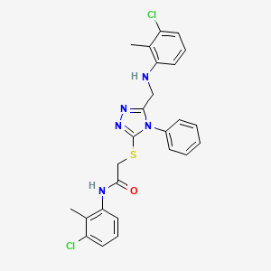 N-(3-chloro-2-methylphenyl)-2-[(5-{[(3-chloro-2-methylphenyl)amino]methyl}-4-phenyl-4H-1,2,4-triazol-3-yl)sulfanyl]acetamide