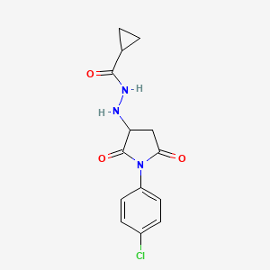 N'-[1-(4-chlorophenyl)-2,5-dioxopyrrolidin-3-yl]cyclopropanecarbohydrazide