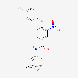 N-(Adamantan-1-YL)-4-[(4-chlorophenyl)sulfanyl]-3-nitrobenzamide