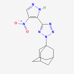 2-Adamantan-1-yl-5-(4-nitro-1H-pyrazol-3-yl)-2H-tetrazole