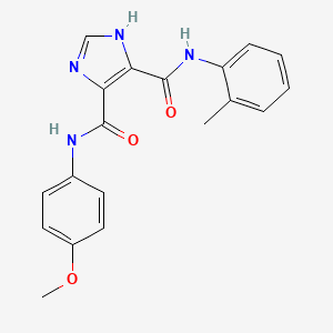 molecular formula C19H18N4O3 B11077805 4-N-(4-methoxyphenyl)-5-N-(2-methylphenyl)-1H-imidazole-4,5-dicarboxamide CAS No. 6757-27-3