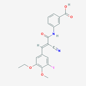 3-{[(2E)-2-cyano-3-(3-ethoxy-5-iodo-4-methoxyphenyl)prop-2-enoyl]amino}benzoic acid