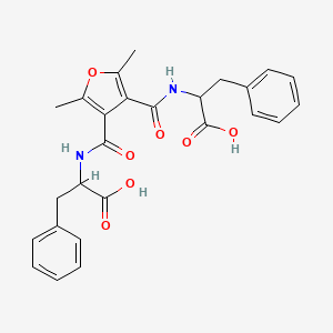 2,2'-[(2,5-Dimethylfuran-3,4-diyl)bis(carbonylimino)]bis(3-phenylpropanoic acid) (non-preferred name)