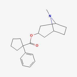 molecular formula C20H27NO2 B11077870 (8-methyl-8-azabicyclo[3.2.1]octan-3-yl) 1-phenylcyclopentane-1-carboxylate 