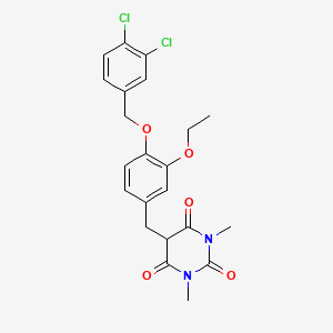 5-{4-[(3,4-dichlorobenzyl)oxy]-3-ethoxybenzyl}-1,3-dimethylpyrimidine-2,4,6(1H,3H,5H)-trione