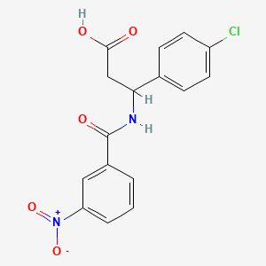 3-(4-Chlorophenyl)-3-[(3-nitrobenzoyl)amino]propanoic acid