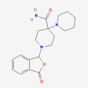 molecular formula C19H25N3O3 B11077923 1'-(3-Oxo-1,3-dihydro-2-benzofuran-1-yl)-1,4'-bipiperidine-4'-carboxamide 