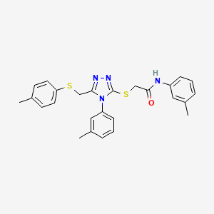 N-(3-methylphenyl)-2-[(4-(3-methylphenyl)-5-{[(4-methylphenyl)sulfanyl]methyl}-4H-1,2,4-triazol-3-yl)sulfanyl]acetamide