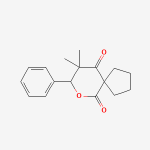 molecular formula C17H20O3 B11077971 9,9-Dimethyl-8-phenyl-7-oxaspiro[4.5]decane-6,10-dione 