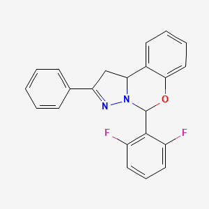 5-(2,6-Difluorophenyl)-2-phenyl-1,10b-dihydropyrazolo[1,5-c][1,3]benzoxazine