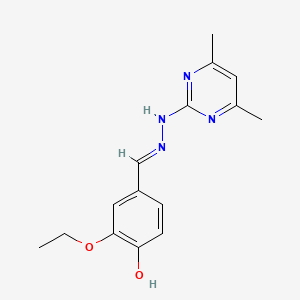 3-Ethoxy-4-hydroxybenzaldehyde 1-(4,6-dimethyl-2-pyrimidinyl)hydrazone