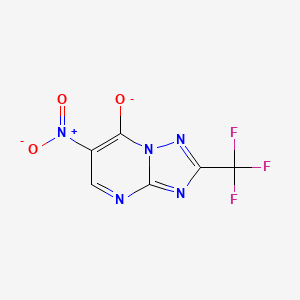 molecular formula C6HF3N5O3- B11078015 6-nitro-2-(trifluoromethyl)-[1,2,4]triazolo[1,5-a]pyrimidin-7-olate 