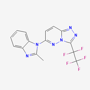 6-(2-methyl-1H-benzimidazol-1-yl)-3-(pentafluoroethyl)[1,2,4]triazolo[4,3-b]pyridazine