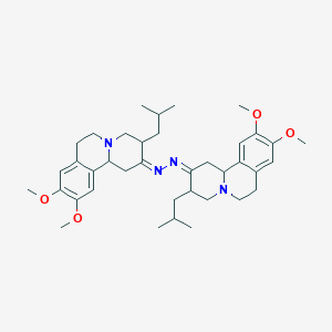 molecular formula C38H54N4O4 B11078047 (2Z,2'Z)-2,2'-(1Z,2Z)-hydrazine-1,2-diylidenebis[9,10-dimethoxy-3-(2-methylpropyl)-1,3,4,6,7,11b-hexahydro-2H-pyrido[2,1-a]isoquinoline] 