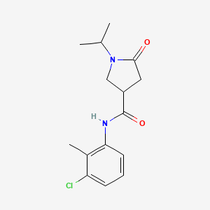 molecular formula C15H19ClN2O2 B11078061 N-(3-chloro-2-methylphenyl)-5-oxo-1-(propan-2-yl)pyrrolidine-3-carboxamide 