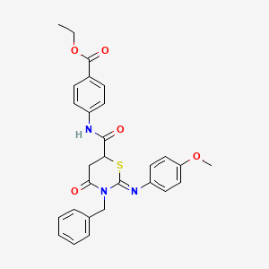 ethyl 4-[({(2Z)-3-benzyl-2-[(4-methoxyphenyl)imino]-4-oxo-1,3-thiazinan-6-yl}carbonyl)amino]benzoate