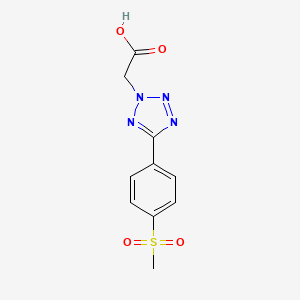 molecular formula C10H10N4O4S B11078087 2-(Carboxymethyl)-5-(4-methylsulfophenyl)-tetraazole 