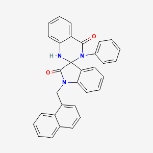 1-(1-Naphthylmethyl)-3'-phenyl-1'H-spiro[indole-3,2'-quinazoline]-2,4'(1H,3'H)-dione