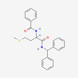 molecular formula C25H26N2O2S B11078128 N-{1-[(diphenylmethyl)amino]-4-(methylsulfanyl)-1-oxobutan-2-yl}benzamide 