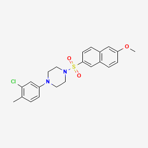 1-(3-Chloro-4-methylphenyl)-4-[(6-methoxynaphthalen-2-yl)sulfonyl]piperazine