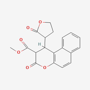 1H-Benzo[f]chromene-2-carboxylic acid, 3-oxo-1-(2-oxotetrahydrofuran-3-yl)-2,3-dihydro-, methyl ester