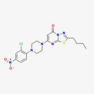 2-butyl-7-[4-(2-chloro-4-nitrophenyl)piperazin-1-yl]-5H-[1,3,4]thiadiazolo[3,2-a]pyrimidin-5-one