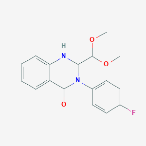 2-(dimethoxymethyl)-3-(4-fluorophenyl)-2,3-dihydroquinazolin-4(1H)-one