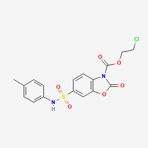 2-chloroethyl 6-[(4-methylphenyl)sulfamoyl]-2-oxo-1,3-benzoxazole-3(2H)-carboxylate