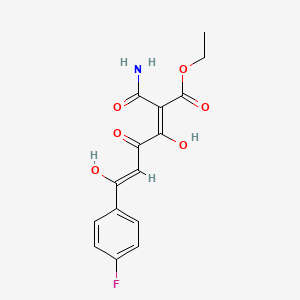 ethyl (2Z,4E)-2-carbamoyl-6-(4-fluorophenyl)-3,4-dihydroxy-6-oxohexa-2,4-dienoate