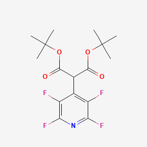 molecular formula C16H19F4NO4 B11078195 Di-tert-butyl (2,3,5,6-tetrafluoropyridin-4-yl)propanedioate 