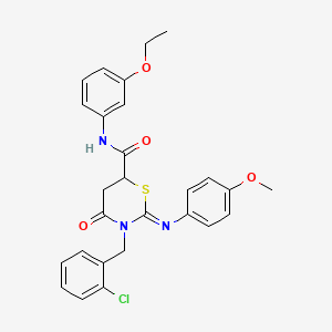 (2Z)-3-(2-chlorobenzyl)-N-(3-ethoxyphenyl)-2-[(4-methoxyphenyl)imino]-4-oxo-1,3-thiazinane-6-carboxamide