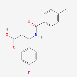 3-(4-Fluorophenyl)-3-[(4-methylbenzoyl)amino]propanoic acid