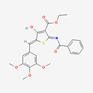 ethyl (5Z)-4-oxo-2-[(phenylcarbonyl)amino]-5-(3,4,5-trimethoxybenzylidene)-4,5-dihydrothiophene-3-carboxylate