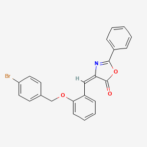 (4E)-4-{2-[(4-bromobenzyl)oxy]benzylidene}-2-phenyl-1,3-oxazol-5(4H)-one