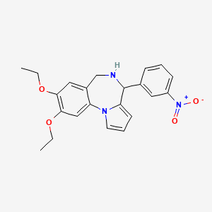 8,9-diethoxy-4-(3-nitrophenyl)-5,6-dihydro-4H-pyrrolo[1,2-a][1,4]benzodiazepine