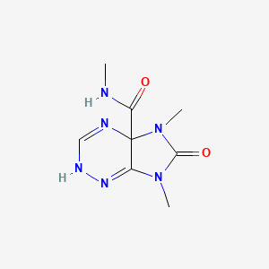 molecular formula C8H12N6O2 B11078283 N,5,7-trimethyl-6-oxo-4,5,6,7-tetrahydro-4aH-imidazo[4,5-e][1,2,4]triazine-4a-carboxamide 