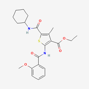 Ethyl 5-(cyclohexylcarbamoyl)-2-{[(2-methoxyphenyl)carbonyl]amino}-4-methylthiophene-3-carboxylate