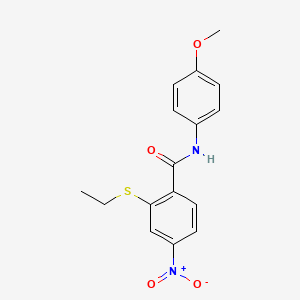 molecular formula C16H16N2O4S B11078302 2-(ethylsulfanyl)-N-(4-methoxyphenyl)-4-nitrobenzamide 