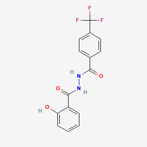 molecular formula C15H11F3N2O3 B11078310 4-Trifluoromethylbenzoic acid, N'-(2-hydroxybenzoyl)hydrazide 